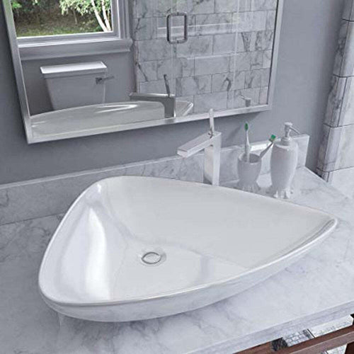 Lavabo Da Appoggio Ceramica Bianco Triangolare Lavandino Lavello Arredo 68x47,5x12,5 Cm Fai da te/Attrezzature per cucine e bagni/Attrezzature per bagni/Lavandini bagno/Lavabi Ogomondo - Martina Franca, Commerciovirtuoso.it