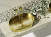 Lavabo Da Appoggio In Acciaio Inox 55x35 - Oro