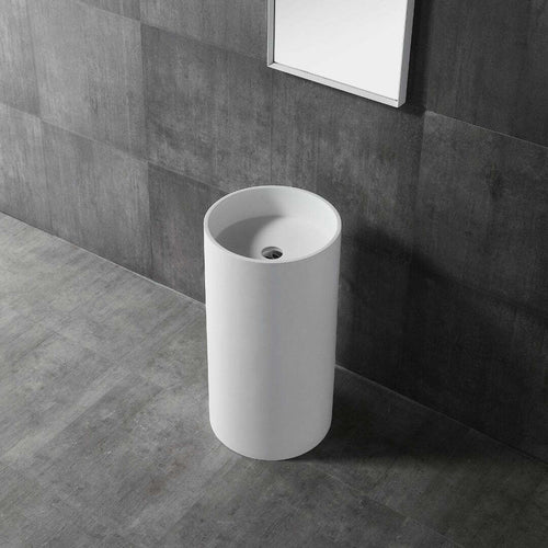 Lavabo Free Standing Klaus Artificial Stone Bianco Opaco Matt Fai da te/Attrezzature per cucine e bagni/Attrezzature per bagni/Lavandini bagno/Lavabi Ogomondo - Martina Franca, Commerciovirtuoso.it