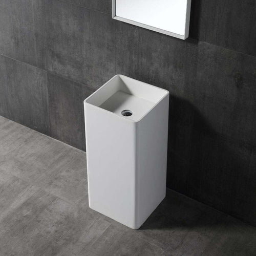 Lavabo Free Standing Magnus Artificial Stone Bianco Opaco Matt Fai da te/Attrezzature per cucine e bagni/Attrezzature per bagni/Lavandini bagno/Lavabi Ogomondo - Martina Franca, Commerciovirtuoso.it