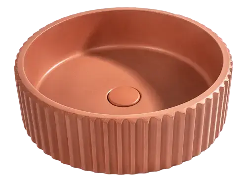 Lavabo Da Appoggio In Cemento - Oyster Red