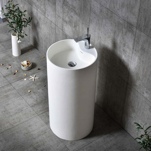 Lavabo Monoforo Free Standing Klaus Plus Artificial Stone Bianco Opaco Matt Fai da te/Attrezzature per cucine e bagni/Attrezzature per bagni/Lavandini bagno/Lavabi Ogomondo - Martina Franca, Commerciovirtuoso.it