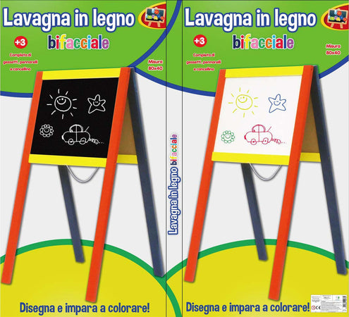 Lavagna-Bifacciale-in-legno-con-gambe-Kidz-Corner