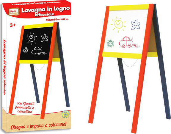 Lavagna-Bifacciale-in-legno-con-gambe-Kidz-Corner