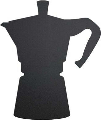 Lavagna da parete Silhouette - 30x50 cm - forma moka - nero - Securit Cancelleria e prodotti per ufficio/Archivio ufficio e accessori per scrivania/Lavagne e bacheche/Lavagne Eurocartuccia - Pavullo, Commerciovirtuoso.it