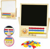 Lavagna-Giocattolo-Per-Bambini-2-Facce-Con-Pallottoliere-E-Lettere-Magnetiche