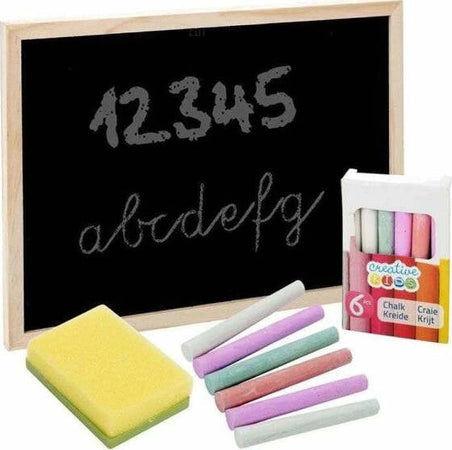 Lavagna-Giocattolo-Per-Bambini-Con-12-Gessetti-E-Cassino-In-Grafite-29-X-21-Cm