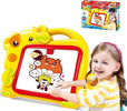Lavagna-Magnetica-Bambini-Hippo-2in1-Con-Gessetti-Cassino-E-Pennarelli-Giallo