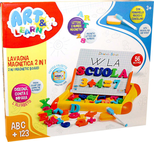 Lavagna-magnetica-valigetta-56-pezzi-2-in-1-Kidz-Corner