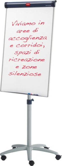 Lavagna portablocco Classic con ruote - 100x67 5 cm - bianco - Nobo Cancelleria e prodotti per ufficio/Archivio ufficio e accessori per scrivania/Lavagne e bacheche/Lavagne a fogli mobili Eurocartuccia - Pavullo, Commerciovirtuoso.it