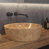 Lavandino Bagno Marmo Rosso Naturale Rotondo 40cm Lavabo Tondo Da Appoggio H 15cm in Marmo Naturale Rosso Scolpito Dal Pieno Casa e cucina/Bagno/Attrezzature per bagni/Lavandini bagno/Lavabi Shopbagno.it - Roma, Commerciovirtuoso.it