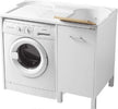 Lavatoio-Colavene-Domestica-Vasca-a-Destra-Con-Piedini-106x50-Bianco-Per-Inserimento-Lavatrice