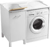 Lavatoio-Colavene-Domestica-Vasca-a-Sinistra-Con-Piedini-106x50-Bianco-Per-Inserimento-Lavatrice