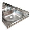 Lavello appoggio 50 series 120x50 cm 2 vasche SA127 destro
