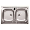 Lavello appoggio 80x50 50 series 2 vasche n214