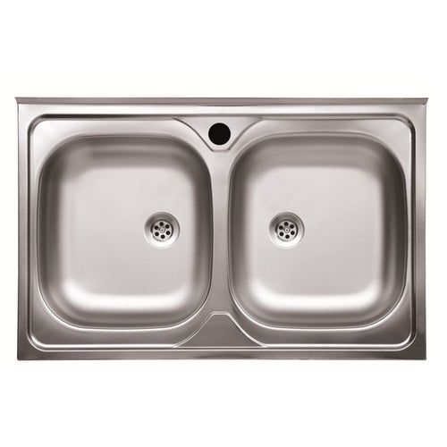 Lavello appoggio 80x50 50 series 2 vasche n214