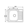 Lavello 60x50 reversibile Rondo' EC196
