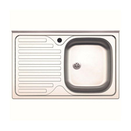 Lavello appoggio 80x50 SA216 1 vasca e gocciolatoio sinistro