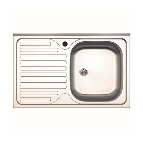 Lavello appoggio 80x50 SA216 1 vasca e gocciolatoio sinistro