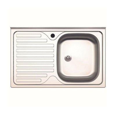 Lavello appoggio 80x50 SA216 1 vasca e gocciolatoio sinistro