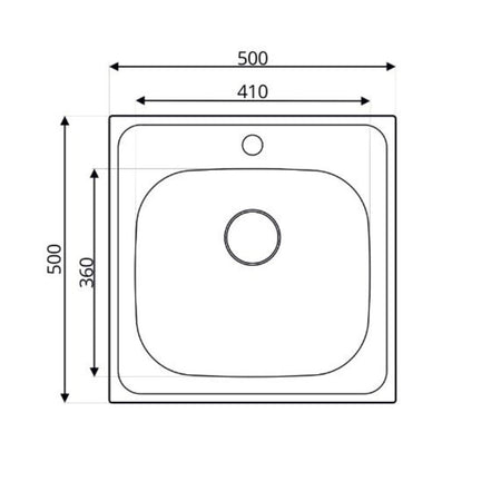 Lavello 50x50 Classic N24435AS
