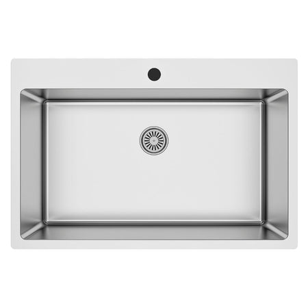 Lavello da incasso SA233 1 vasca 76x50.5 cm. inox