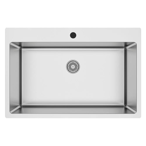 Lavello da incasso SA233 1 vasca 76x50.5 cm. inox