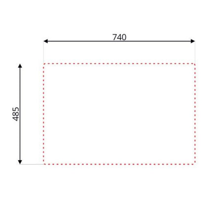 Lavello da incasso SA233 1 vasca 76x50.5 cm. inox