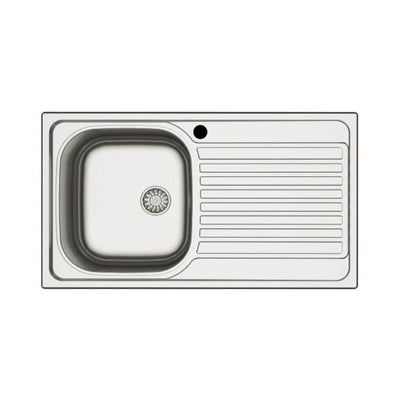 Lavello incasso cucina MP861VDX acciaio 86x50 cm una vasca e gocciolatoio destro