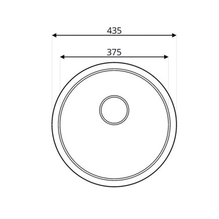 Lavello rotondo diametro 43,5 cm Rondo' ec192