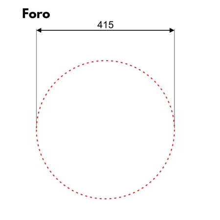 Lavello rotondo diametro 43,5 cm Rondo' ec192