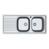 Lavello 116x50 SA138 2 vasche e gocciolatoio sinistro