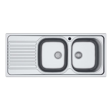 Lavello 116x50 SA138 2 vasche e gocciolatoio sinistro