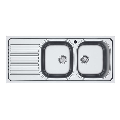 Lavello 116x50 SA138 2 vasche e gocciolatoio sinistro