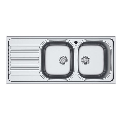 Lavello 116x50 SA138 2 vasche e gocciolatoio sinistro