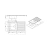 Lavello SAXT331A 86x50 cm destro