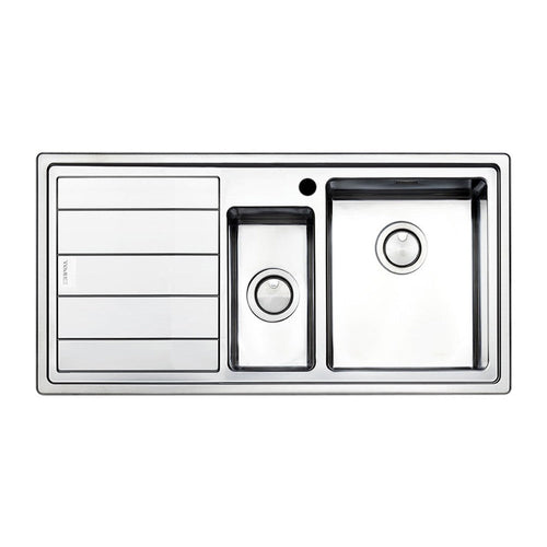 Lavello SAXT332 100x50 cm 1 vasca con vaschetta e gocciolatoio sinistro