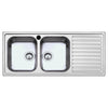 Lavello SAXT333A 2 vasche 116x50 cm gocciolatoio destro