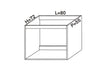 Base per lavello d'appoggio spedizione in kit Lunghezza 80 Profondità 55 Altezza 72 esclusi piedini Altezza piedini 10 cm in colore wengè
