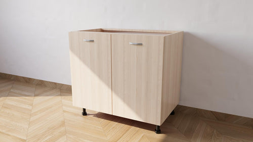 Base per lavello d'appoggio completa di 2 ante spedizione in kit Lunghezza 90 Profondità 55 Altezza 72 esclusi piedini Altezza piedini 10 cm in colore rovere