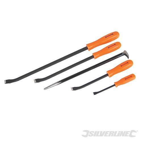 Silverline set 5 palanchini in acciaio con manico 200 300 450 e 600 mm Prezzo Silverline