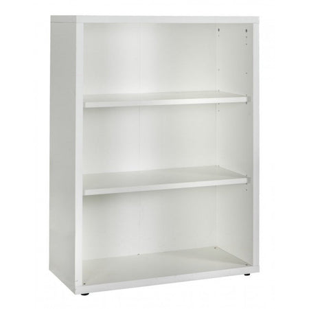 Libreria Bassa con 3 ripiani in legno da ufficio e cameretta arredamento "Made in Italy"