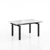Tavolo Antares con gambe in metallo e piano in marmo, design moderno, 140/200 x 90 x h 76 cm