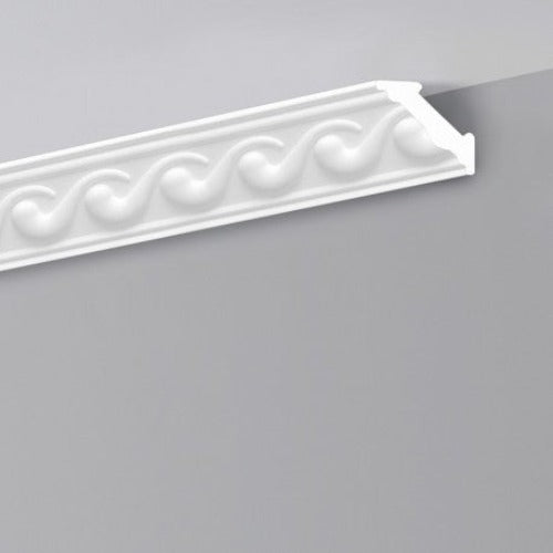 €1,10ml *** STOCK *** Pacco da 96ml di cornice decorativa in polistirene compatto XPS 55X55x2000 LD18G Eternal Parquet