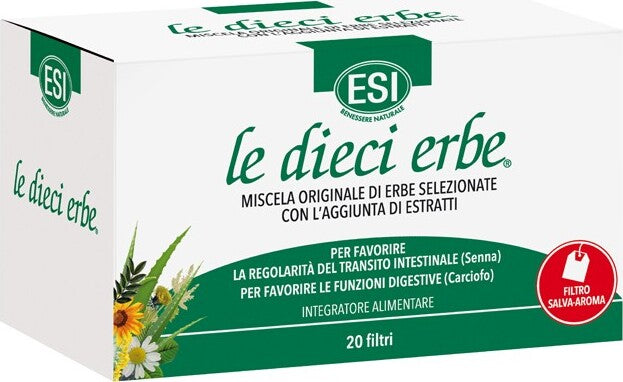 Le-Dieci-erbe-tisana-integratore-alimentare-20-filtri-ESI