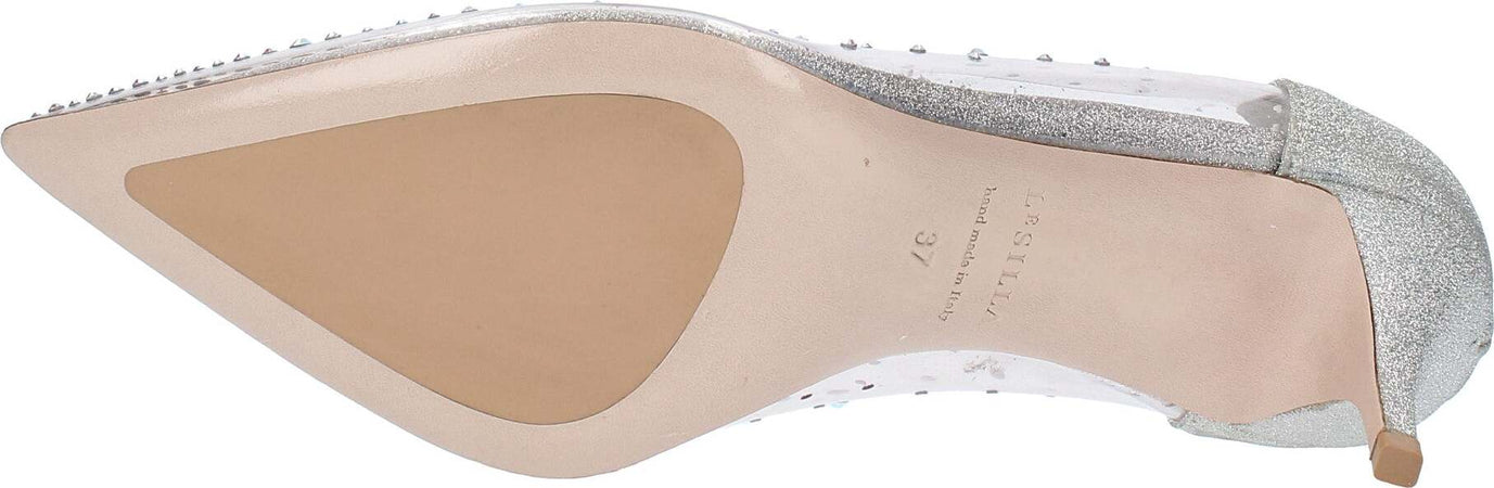 Le-Silla-Scarpe-con-Tacco-Argento-da-donna