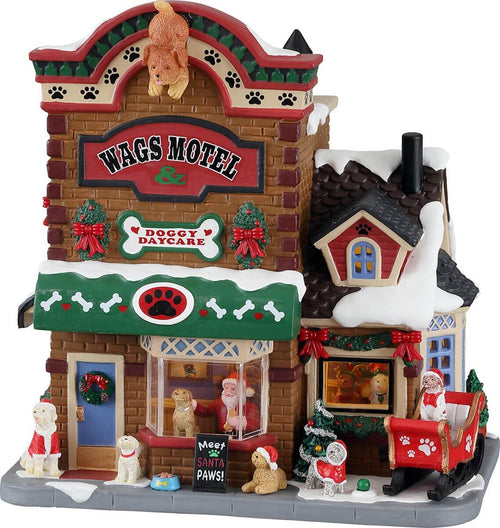 Le zampe di Babbo Natale, edificio illuminato per villaggio di Natale in porcellana Casa e cucina/Decorazioni per interni/Addobbi e decorazioni per ricorrenze/Decorazioni natalizie/Oggettistica MagiediNatale.it - Altamura, Commerciovirtuoso.it