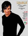 Leable Maglia intima uomo manica lunga in cotone Interlok con collo a punta Bianco/Nero Art.204/348 (3 Pezzi)