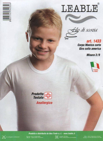 Leable maglietta bimbo in filo di scozia art. 1433/1440 (3 pezzi)