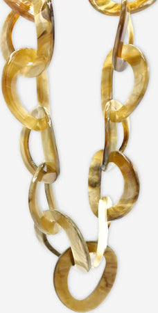 Leclaf Collana Donna Lunga Beige Con Anelli Nikel Free Collana Casual Moda/Donna/Gioielli/Collane You Store - Messina, Commerciovirtuoso.it